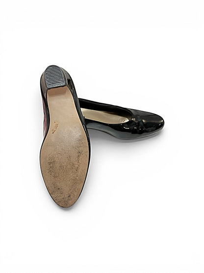 Capps Black Patent Pumps Size 7W