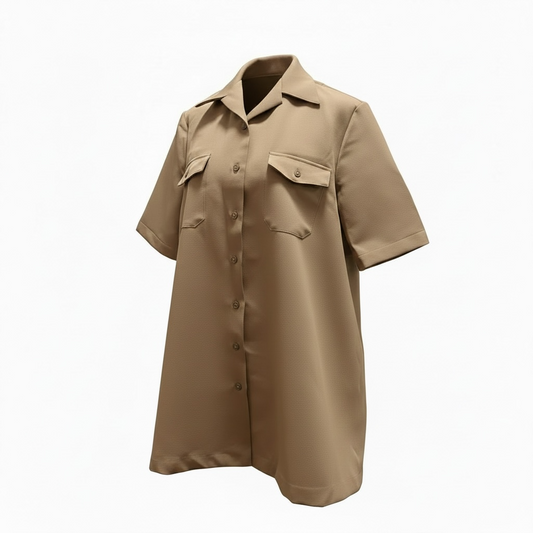 US NAVY Short Sleeve CNT Khaki Maternity Shirt