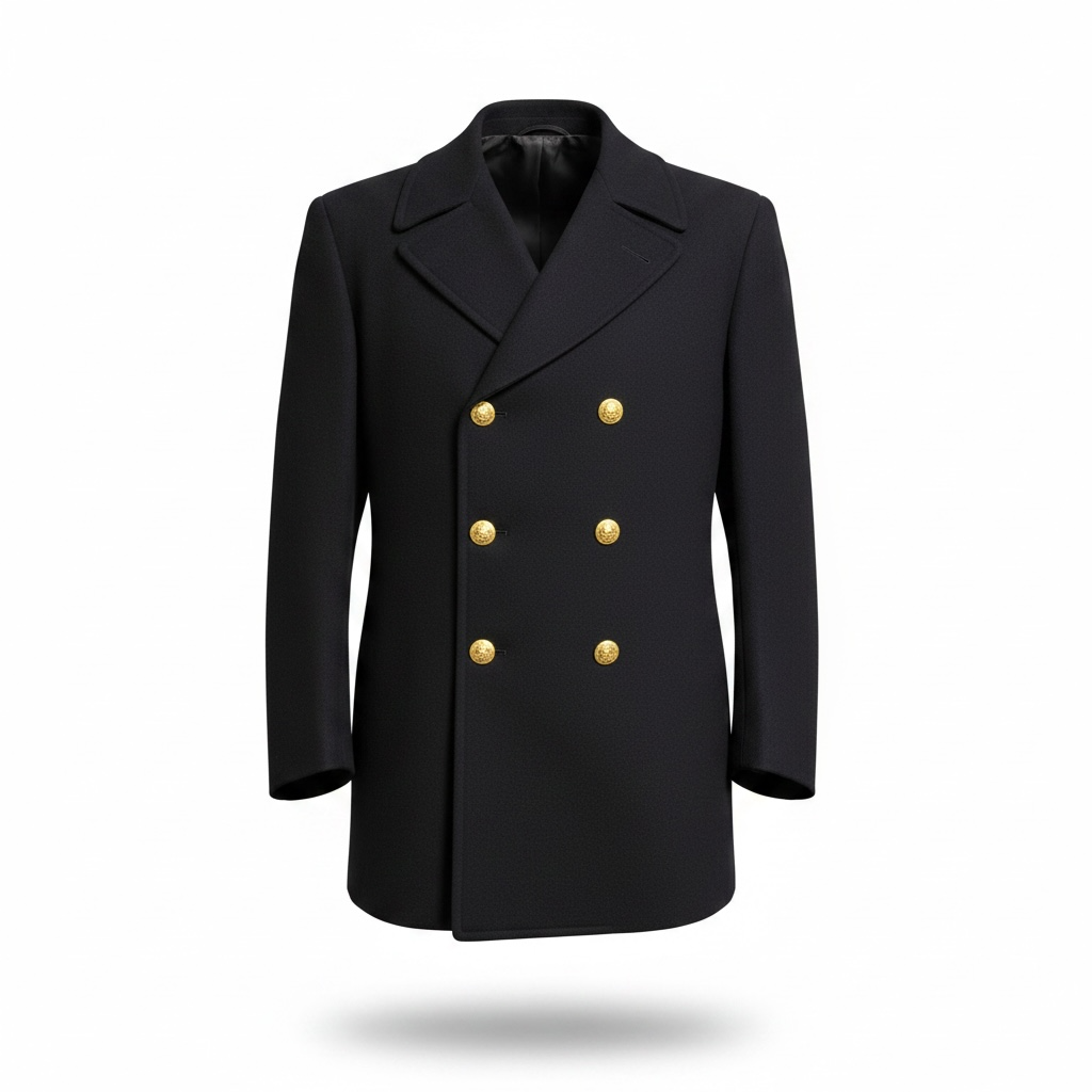 US NAVY Men's Officer/CPO Reefer Peacoat