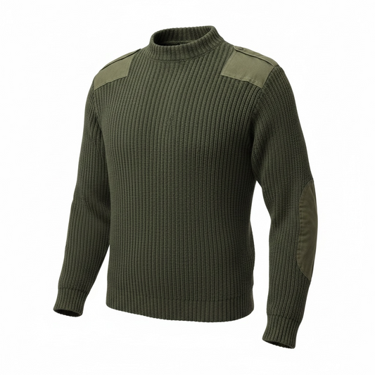 USMC Green Sweater with Epaulets (Woolly Pully)