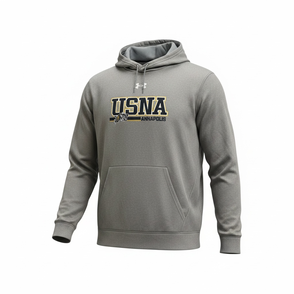 USNA Under Armour Grey Hoodie Sweatshirt