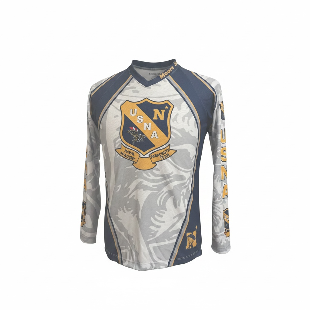 USNA Sky Diving Team V-Neck Long Sleeve Pullover Top