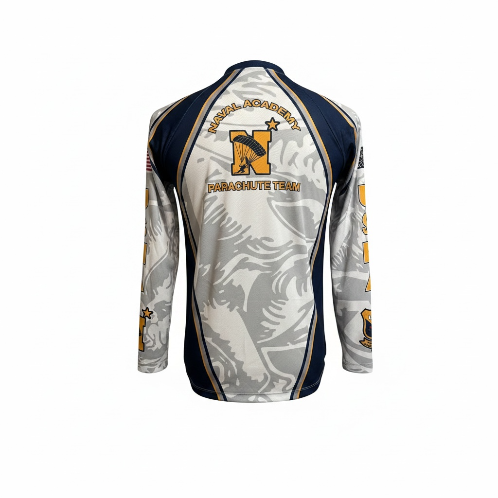 USNA Sky Diving Team V-Neck Long Sleeve Pullover Top
