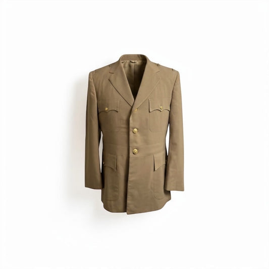 VINTAGE - US NAVY Male Service Dress Khaki Coat