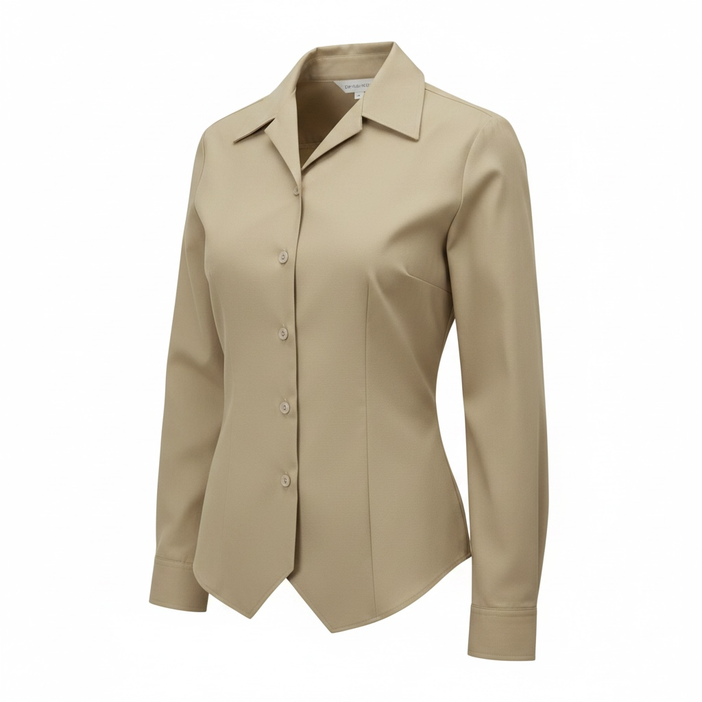 Fair - USMC Women's Khaki Long Sleeve Shirt