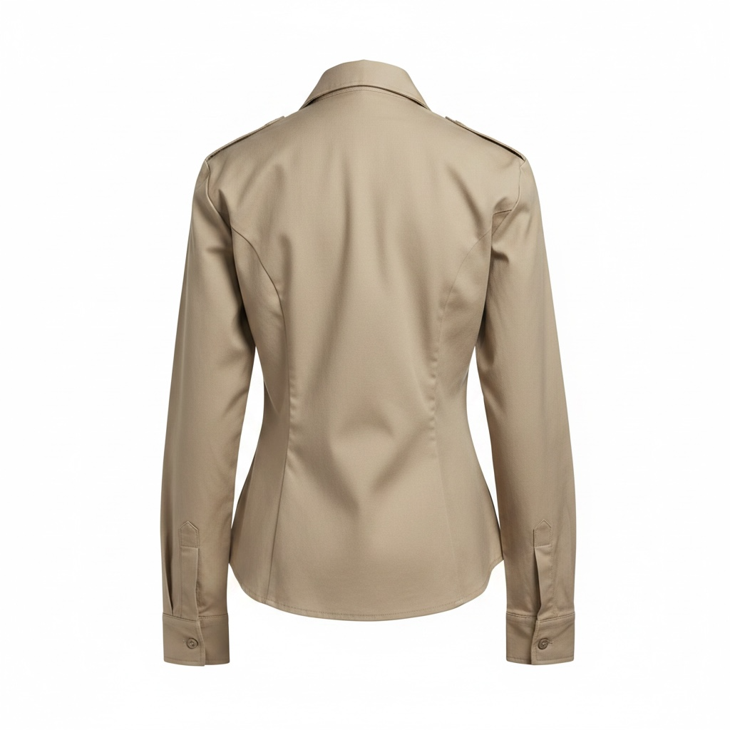 Fair - USMC Women's Khaki Long Sleeve Shirt