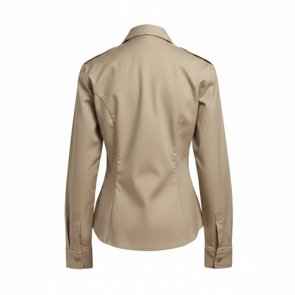 Fair - USMC Women's Khaki Long Sleeve Shirt