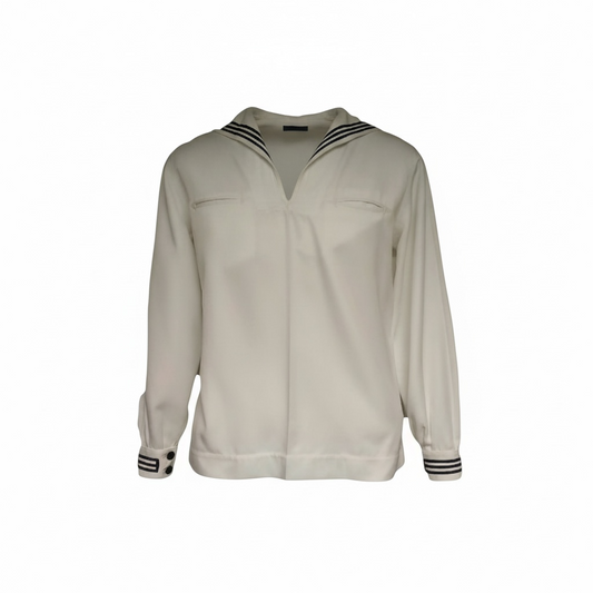 US NAVY Female White Dress Jumper Top