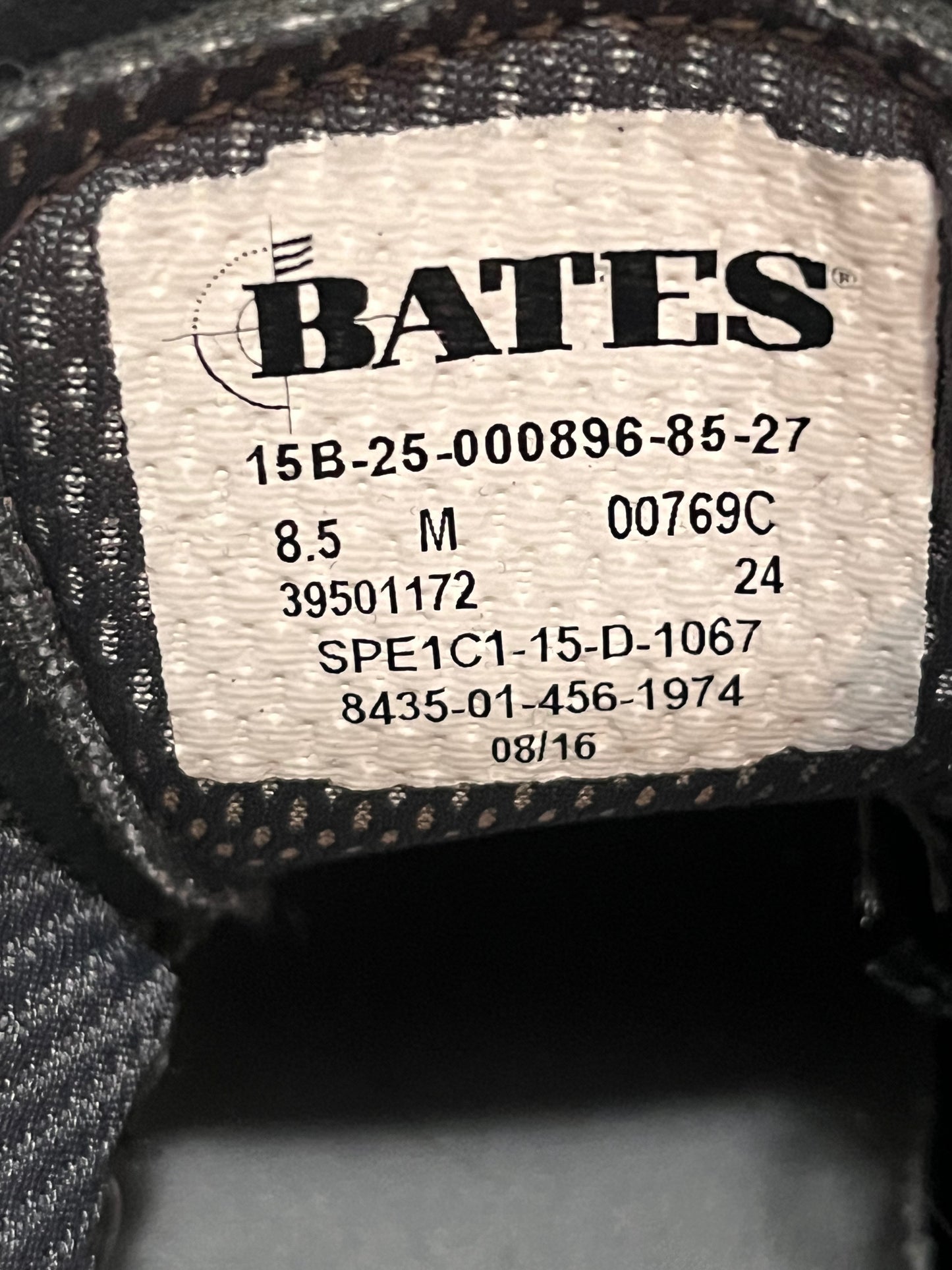 Bates 00769C Men's Leather Uniform Work Shoe Size 8.5M