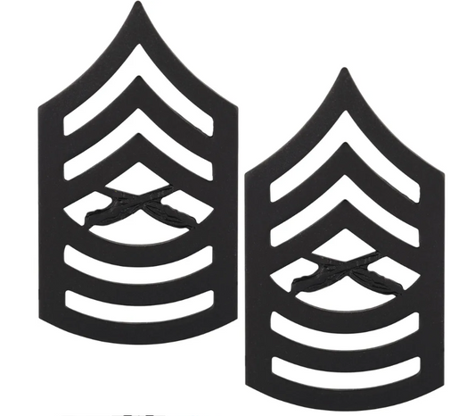 USMC Master Sergeant Pin-On Metal Chevrons
