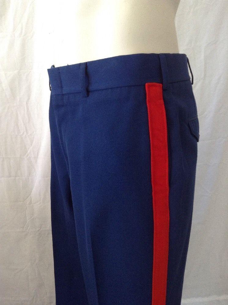 USMC Men's NCO/SNCO Blue Dress Trousers - Main Image