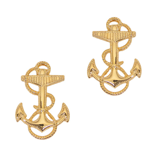 USNA Midshipman Fouled Anchor Collar Device for Coat