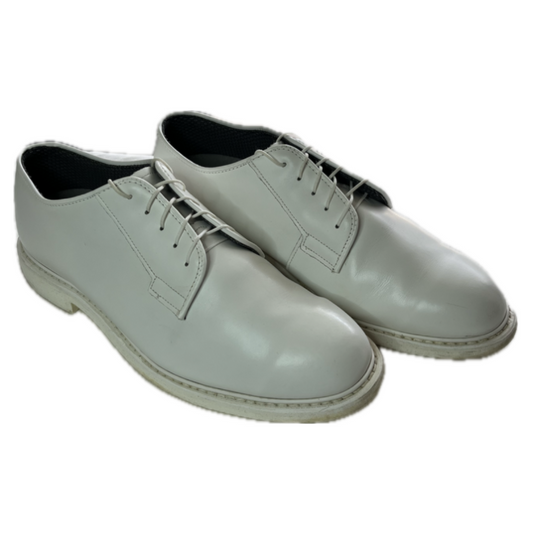 Bates Men's White Leather Oxfords Size 11.5E