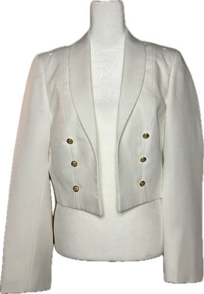US NAVY Female Officer/Enlisted Dinner Dress White Jacket Used / 10 Petite / White US NAVY Female Officer/Enlisted Dinner Dress White Jacket Used / 10 Petite / White