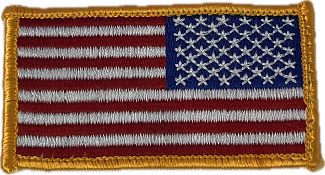 Full Color Reverse U.S. Flag Patch - Sew On