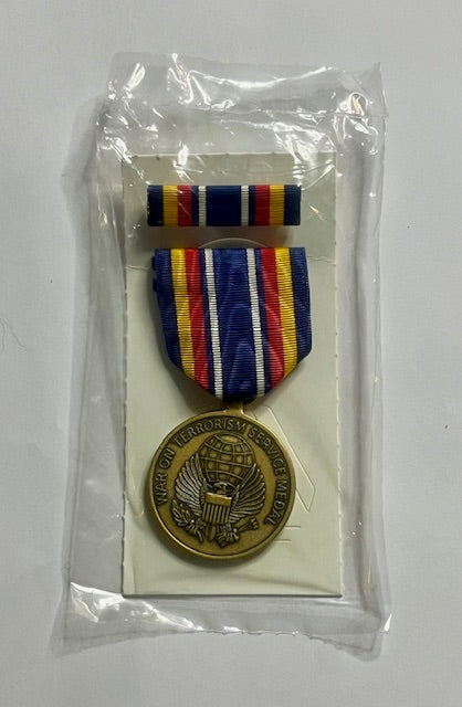 Global War On Terrorism Service Ribbon and Full Size Medal Set