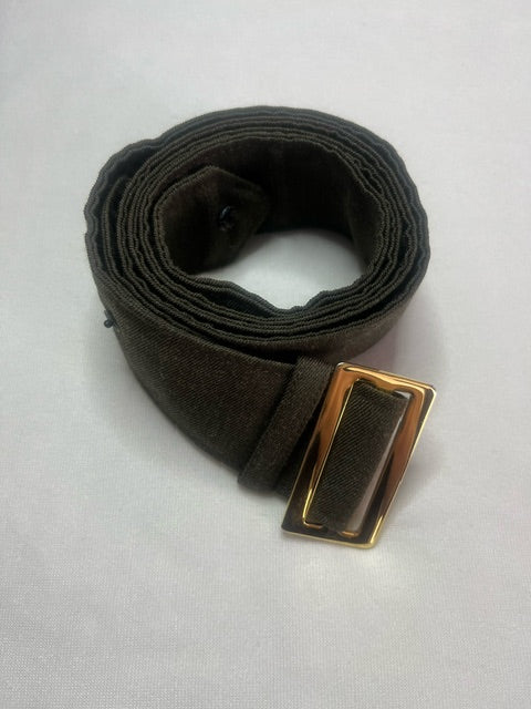 USMC Green Service Coat Belt with Slotted Buckle