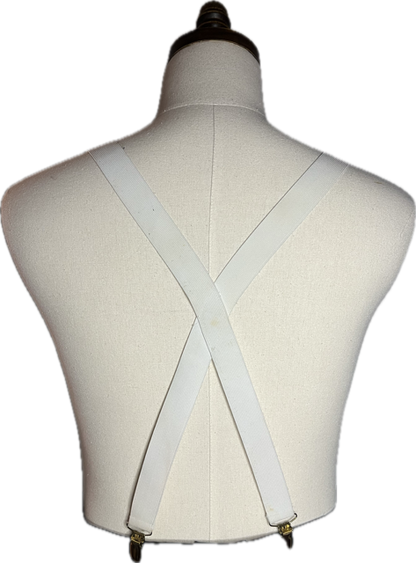 FAIR - US Military White Suspenders - Clip Ends