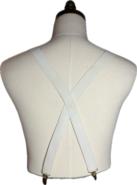 FAIR - US Military White Suspenders - Clip Ends