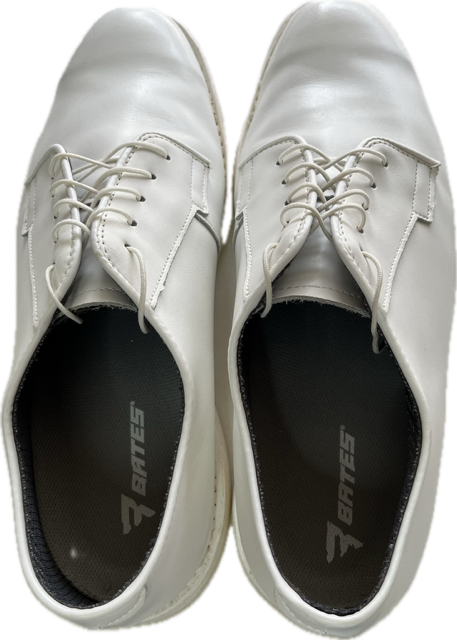 Bates Men's White Leather Oxfords Size 11.5E