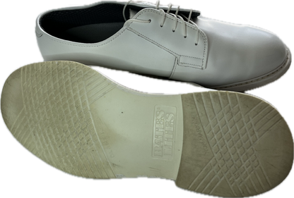 Bates Men's White Leather Oxfords Size 11.5E