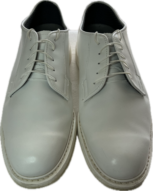 Bates Men's White Leather Oxfords Size 11.5E