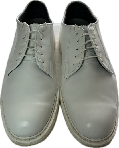 Bates Men's White Leather Oxfords Size 11.5E