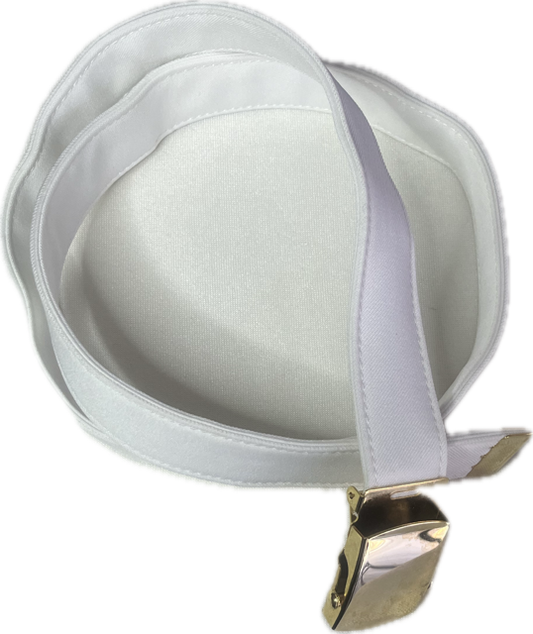 US NAVY White Belt with Gold Buckle and Tip