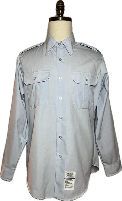 US AIR FORCE Men's Long Sleeve Blue Shirt Second Tour Uniforms US AIR FORCE Men's Long Sleeve Blue Shirt Second Tour Uniforms