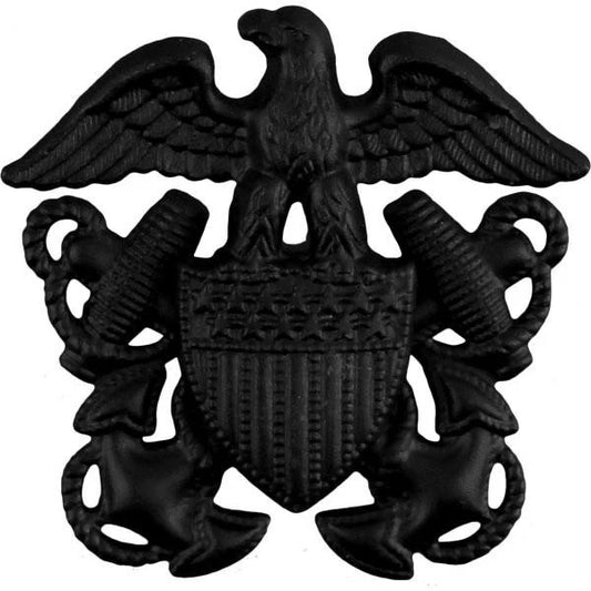 US NAVY Officer Cap Device - Black Metal
