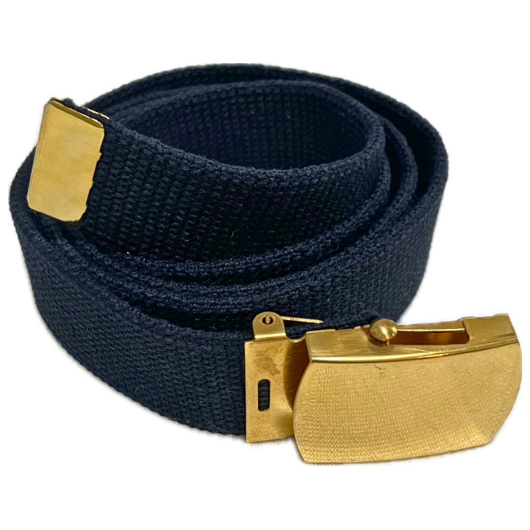 Black Cotton Belt w/Gold Buckle