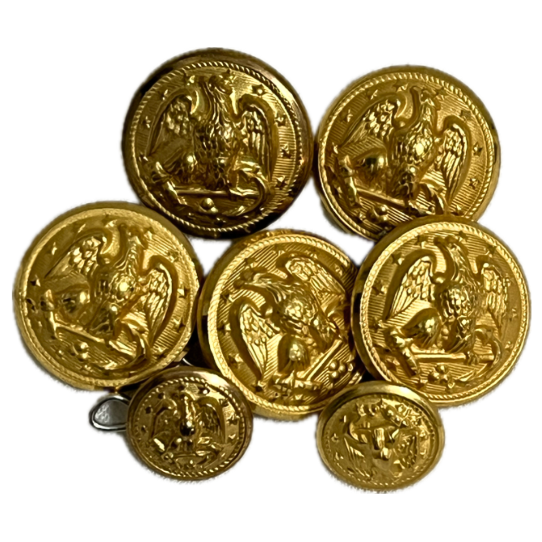 VINTAGE - US NAVY Set of Gold Buttons