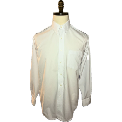 VINTAGE - US NAVY Male Officer White Long Sleeve Service Shirt