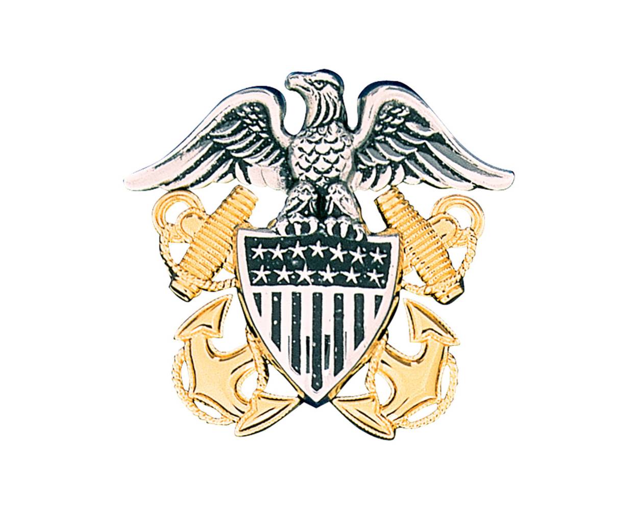 US NAVY Officer Cap Device High Relief - Miniature