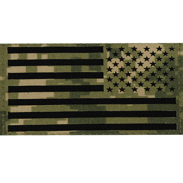 US NAVY NWU III Reverse Field American Flag Shoulder Patch - Woodland Digital