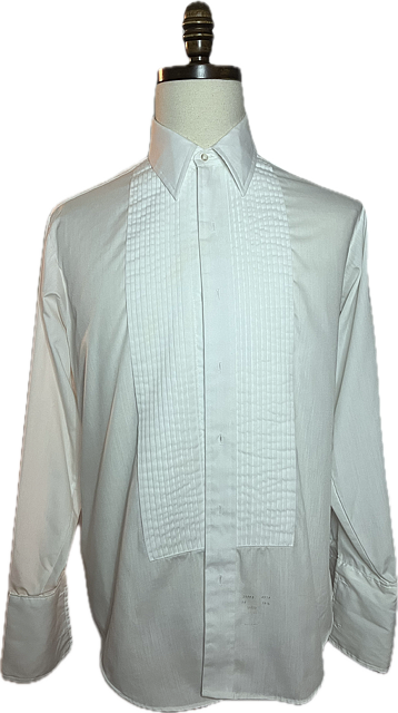 Men's Pleated Formal White Shirt